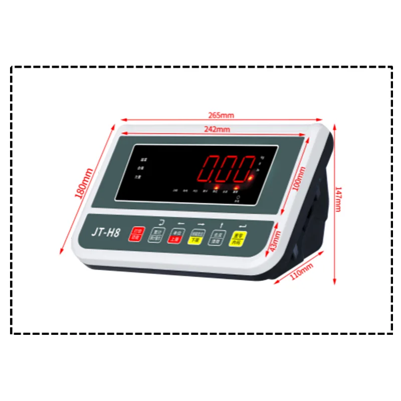 JDT-JT-H8 Electronic Platform Scale - Stainless steel pan with LED indicator